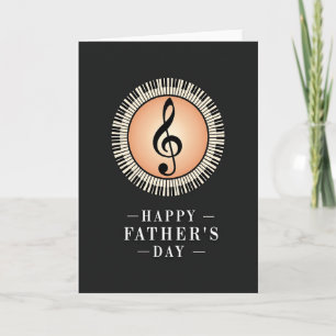 Tarjeta del Día del Padre Teclas de Piano