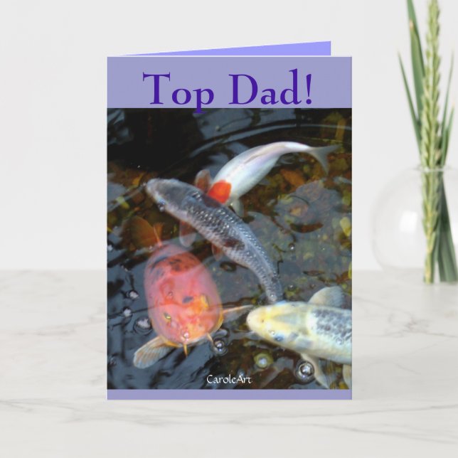 Tarjeta del Día del Padre "Top Dad" (Anverso)