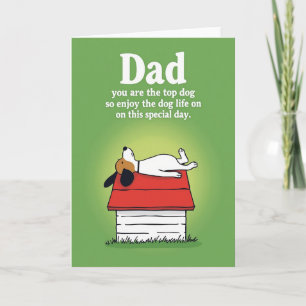 Tarjeta del Día del Padre Top Dog