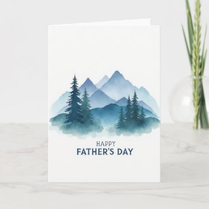 Tarjeta del Día del Padre Tranquilo Turquesa