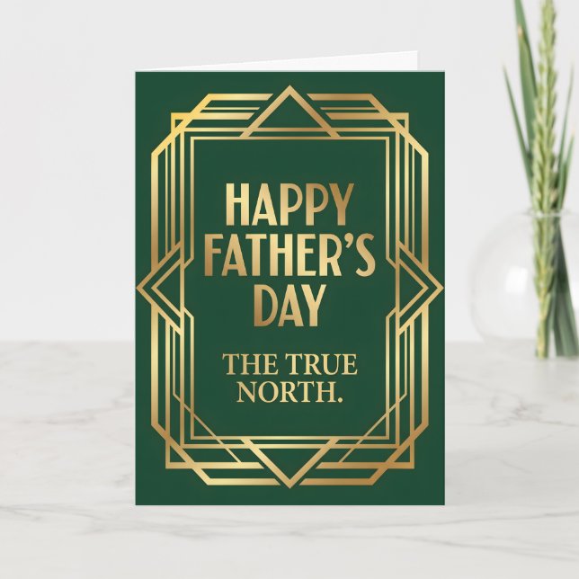 Tarjeta del Día del Padre True North (Anverso)