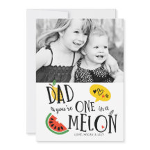 Tarjeta del Día del Padre Uno en un Melón
