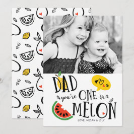 Tarjeta del Día del Padre Uno en un Melón