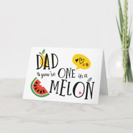 Tarjeta del Día del Padre Uno en un Melón