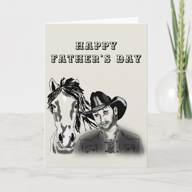 Tarjeta del Día del Padre Vaquero (Anverso)