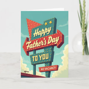 Tarjeta del Día del Padre Verde Azul y Carmesí