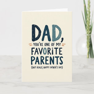 Tarjeta del Día del Padre Verde Azulada