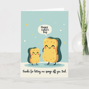 Tarjeta del Día del Padre Verde y Dorado