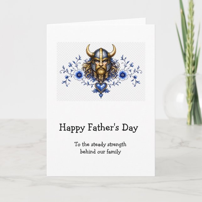 Tarjeta del Día del Padre Vikinga (Anverso)