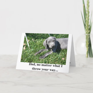 Tarjeta del Día del Padre: Weimaraner