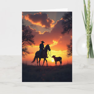 Tarjeta del Día del Padre Western Skies