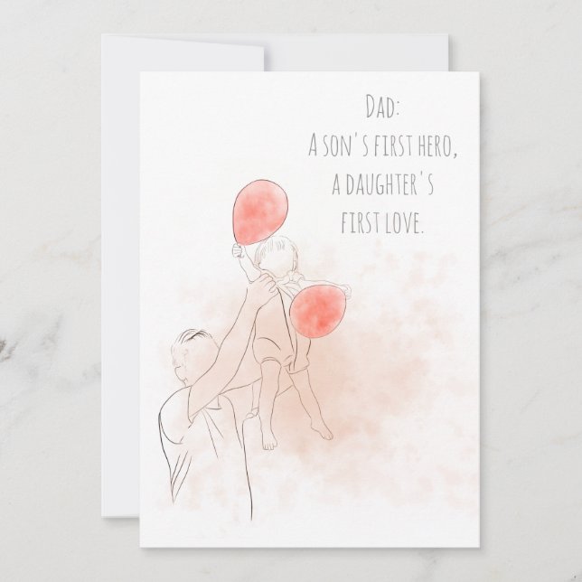 Tarjeta del día del padre y del niño (Anverso)