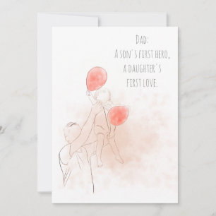 Tarjeta del día del padre y del niño