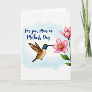 Tarjeta del Día del Pajarito Floral Dulce