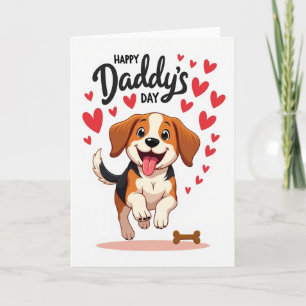 Tarjeta del Día del Papá de Perro Alegre