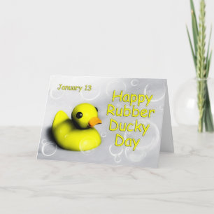 Tarjeta del Día del Patito de Goma ~ 13 de enero