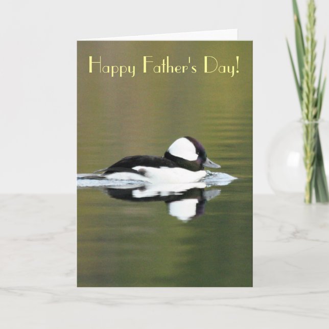 Tarjeta del Día del Pato de Bufflehead (Anverso)