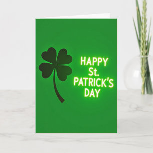 Tarjeta del Día del Patrón de Trébol Verde