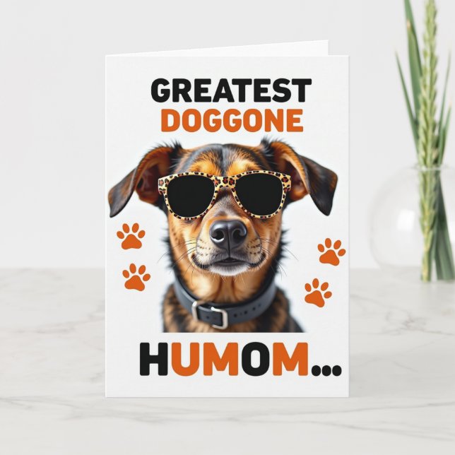 Tarjeta del Día del Perro con Gafas (Anverso)