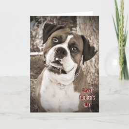 Tarjeta del Día del Perro Grande Feliz Padre