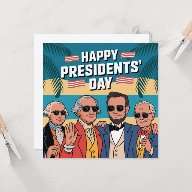 tarjeta del día del presidente feliz (Anverso/Reverso In Situ)