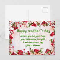 Tarjeta del día del profesor