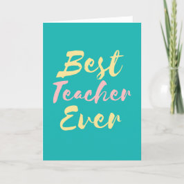 Tarjeta del día del profesor de bonito en colores 