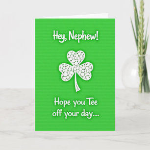 Tarjeta del Día del Shamrock para Sobrino