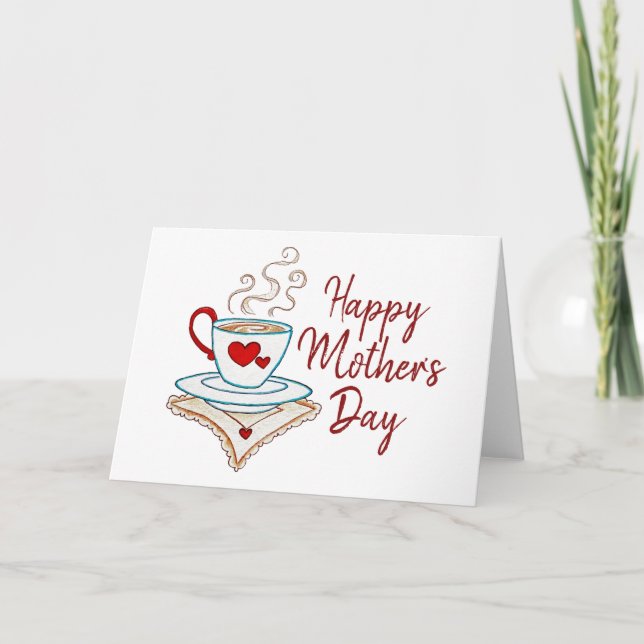 Tarjeta del Día del Té Temático de la Madre (Anverso)