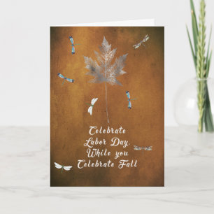 Tarjeta del Día del Trabajo sobre Oro Grunge con H