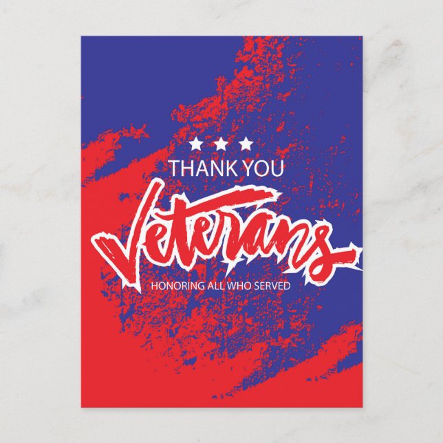 Tarjeta del Día del Veterano (Anverso)