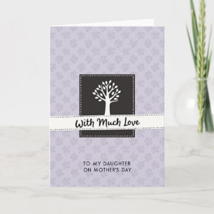 Tarjeta del Día Dulce de las Hijas Árbol