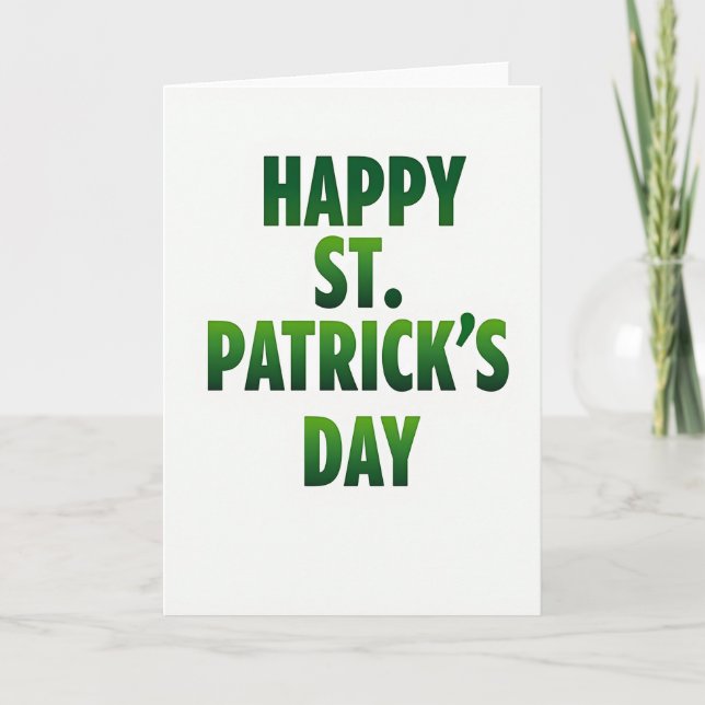 Tarjeta del Día Feliz con Gradiente Verde (Anverso)