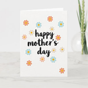 Tarjeta del día feliz con melocotón y azul