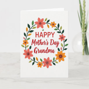 Tarjeta del Día Feliz de la Abuela de Lunares