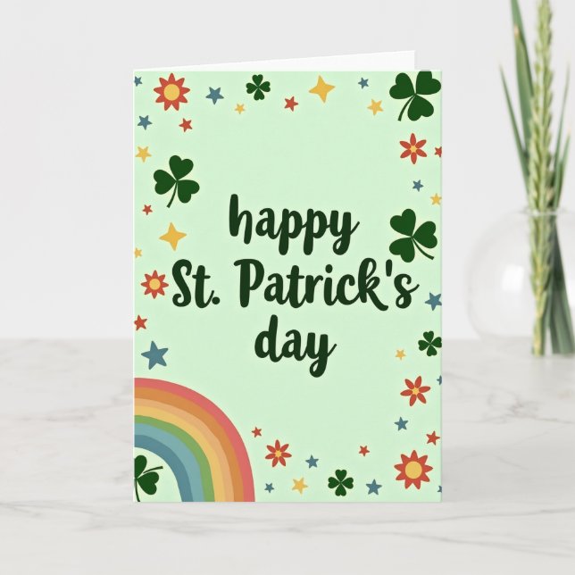 Tarjeta del Día Feliz de la Estrella del Trébol (Anverso)