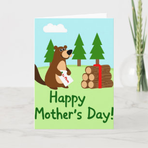 Tarjeta del Día Feliz de la Madre del Bosque