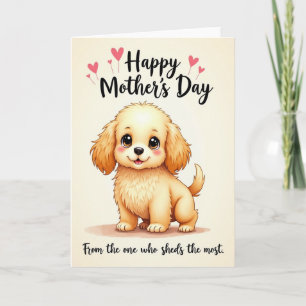 Tarjeta del Día Feliz de la Madre del Perro Dorado