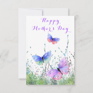Tarjeta del Día Feliz de la Madre Mariposas Voland