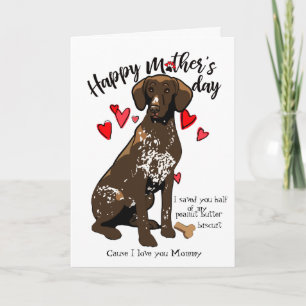 Tarjeta del Día Feliz de la Madre - Tu Pointer de 