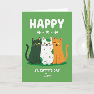 Tarjeta del Día Feliz de los Hijos de los Gatos Sh