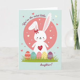 Tarjeta del Día Feliz del Conejo y los Huevos