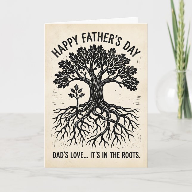 Tarjeta del Día Feliz del Padre (Anverso)
