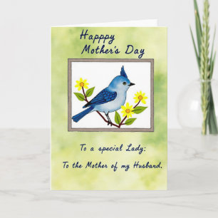 Tarjeta del Día Feliz del Pájaro Azul Celeste