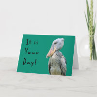 Tarjeta del Día Feliz Gruñón con Pájaro Gruñón