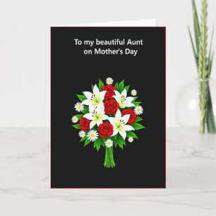 Tarjeta del Día Floral de la Tía de Lunares
