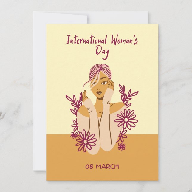 Tarjeta del Día Internacional de la Mujer (Anverso)