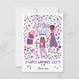 Tarjeta del Día Internacional de la Mujer, 8 de ma