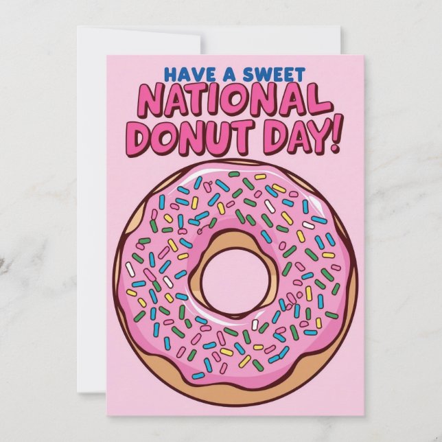 Tarjeta del Día Nacional del Donut de Invitación (Anverso)