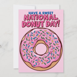 Tarjeta del Día Nacional del Donut de Invitación